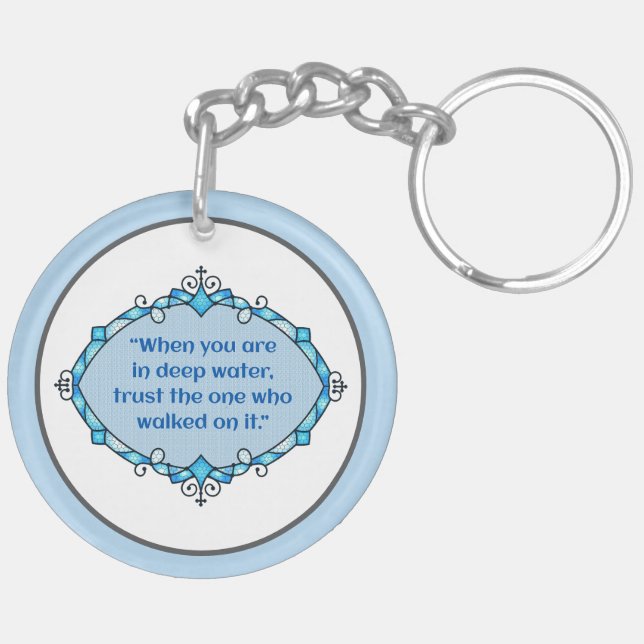 Peace in deep waters key ring (Back Left)