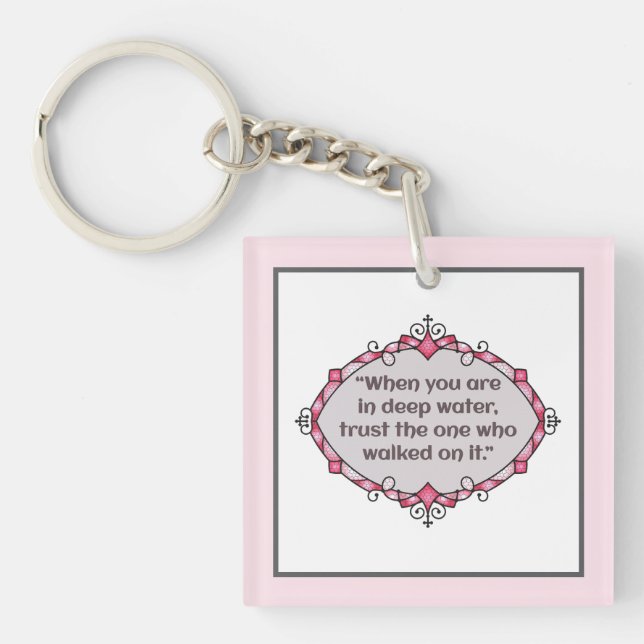 Peace in deep waters key ring (Front)