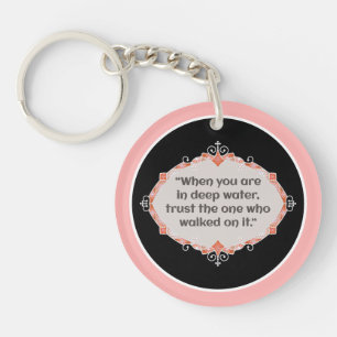 Peace in deep waters key ring