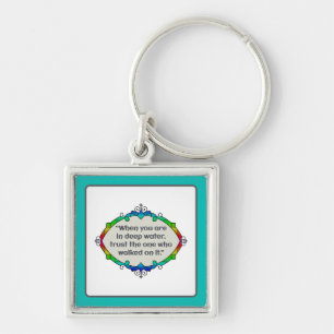 Peace in deep waters key ring