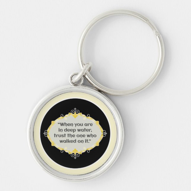 Peace in deep waters key ring (Front)