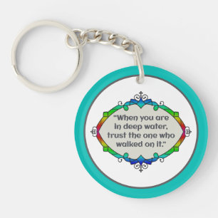 Peace in deep waters key ring
