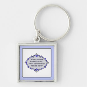 Peace in deep waters key ring