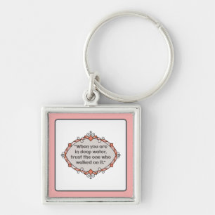 Peace in deep waters key ring