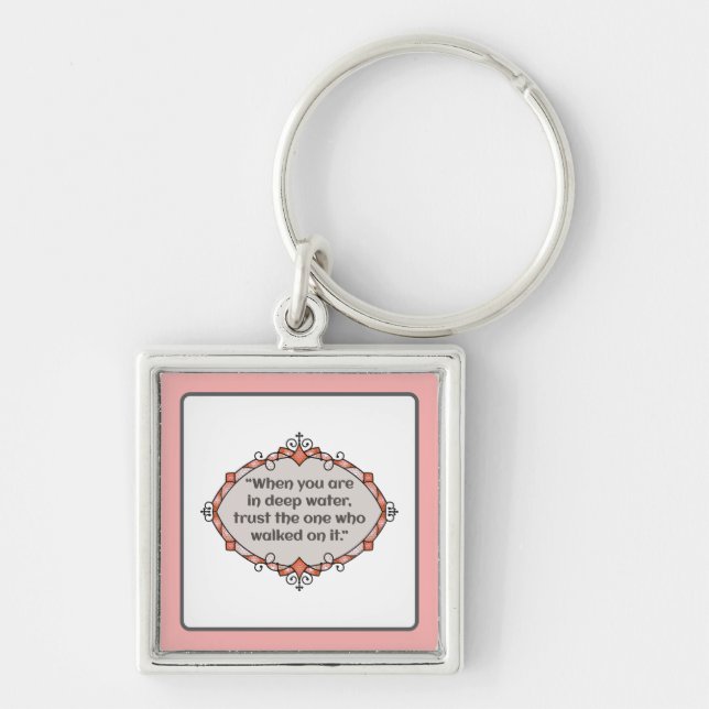 Peace in deep waters key ring (Front)