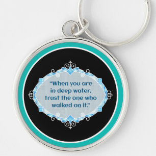 Peace in deep waters key ring