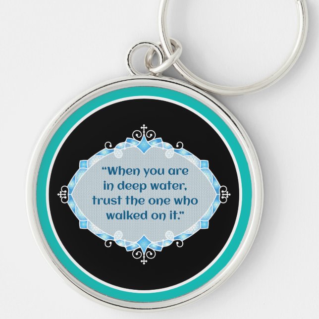 Peace in deep waters key ring (Front)