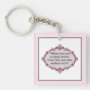 Peace in deep waters key ring