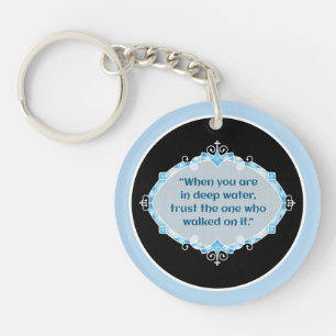 Peace in deep waters key ring