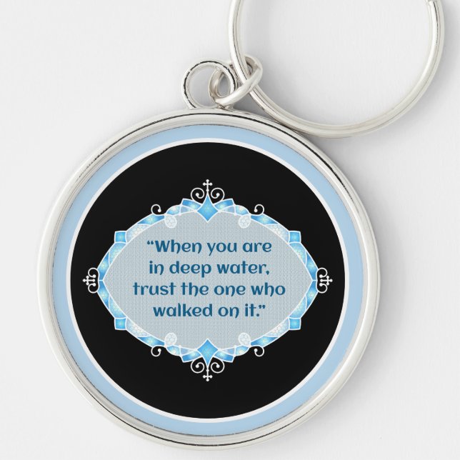 Peace in deep waters key ring (Front)