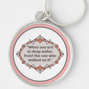 Peace in deep waters key ring