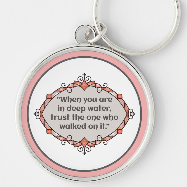 Peace in deep waters key ring (Front)
