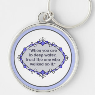 Peace in deep waters key ring