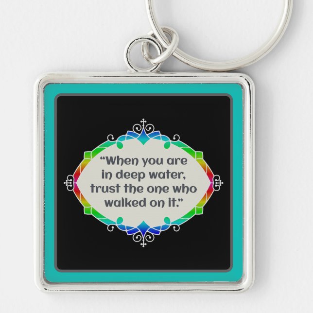 Peace in deep waters key ring (Front)