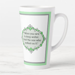 Peace in deep waters latte mug