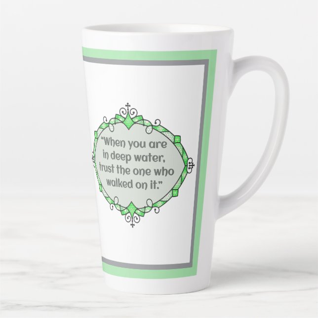 Peace in deep waters latte mug (Right)