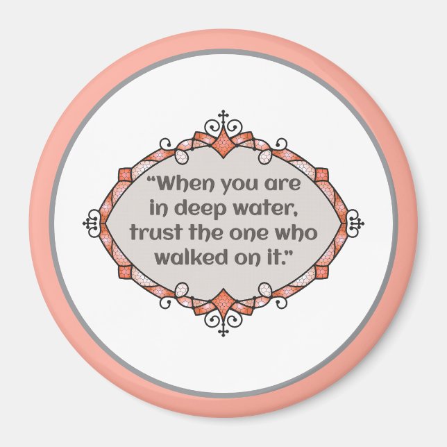Peace in deep waters magnet (Front)