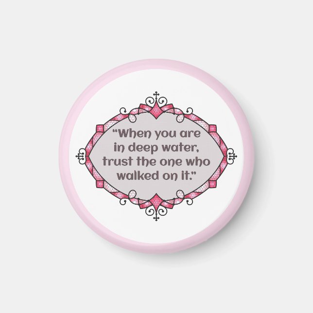Peace in deep waters magnet (Front)