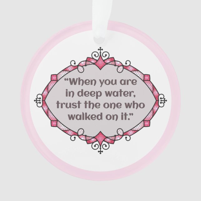 Peace in deep waters ornament (Front)