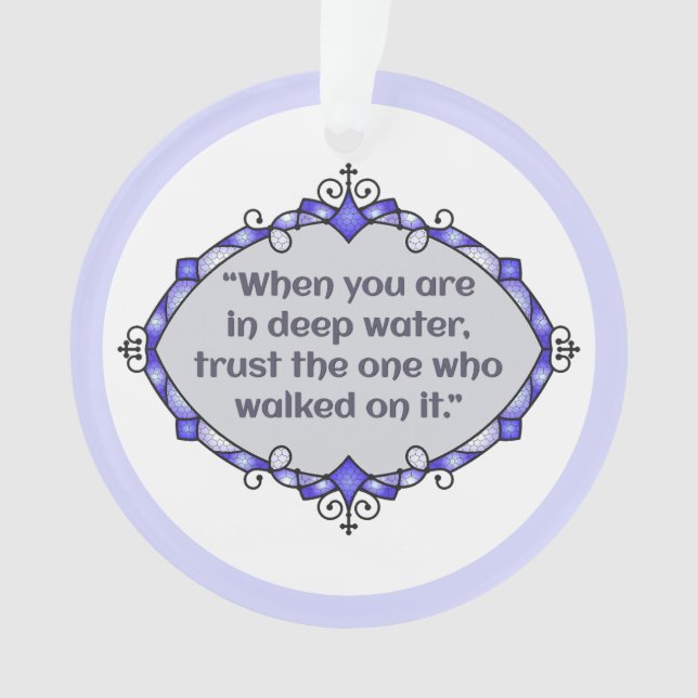 Peace in deep waters ornament (Front)