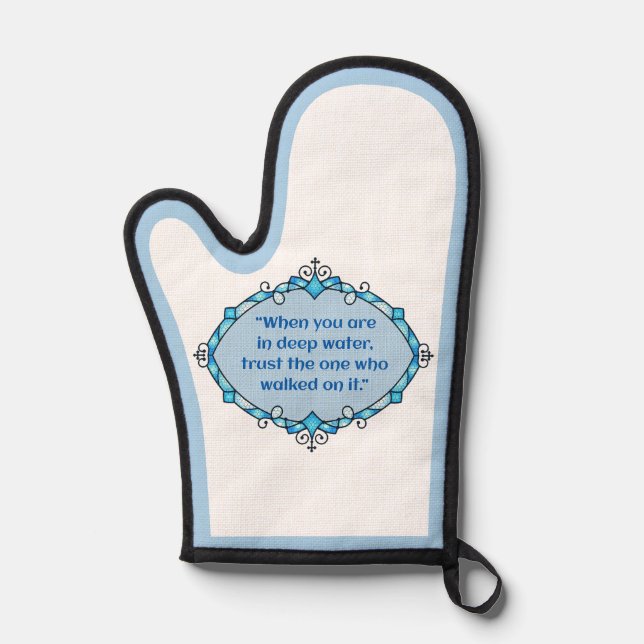 Peace in deep waters oven mitt (Front)