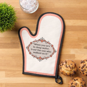 Peace in deep waters oven mitt