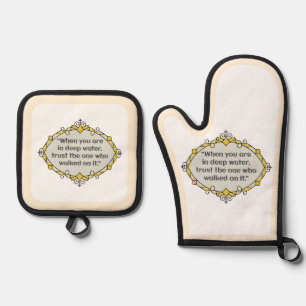 Peace in Deep Waters Oven Mitt & Pot Holder Set