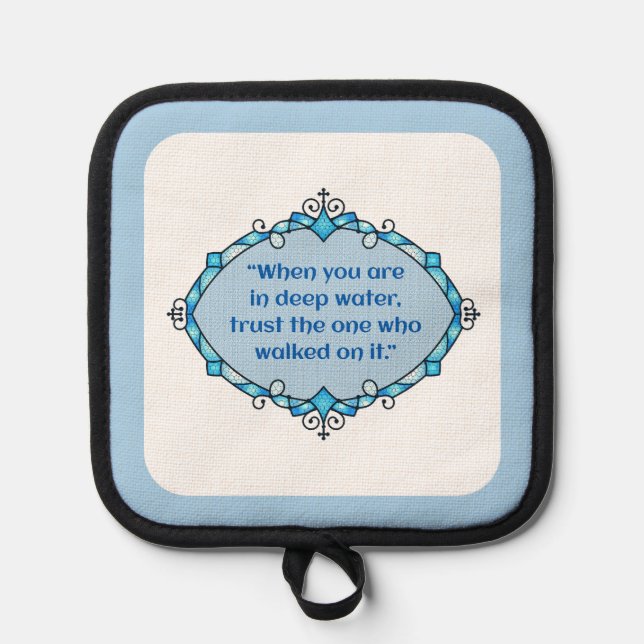 Peace in deep waters pot holder (Front)