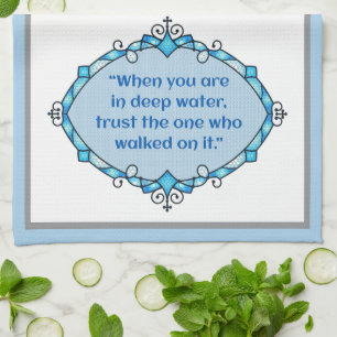 Peace in deep waters tea towel