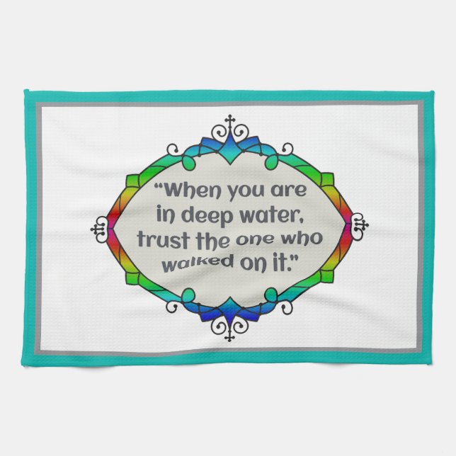 Peace in deep waters tea towel (Horizontal)
