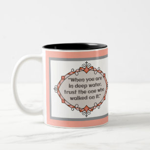 Peace in deep waters Two-Tone coffee mug