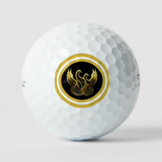 Peace in Flight Featuring Two Gold Doves Golf Balls