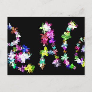 "PEACE" in Flowers Art Print  Customise Product Postcard