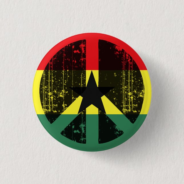 Peace In Ghana 3 Cm Round Badge (Front)