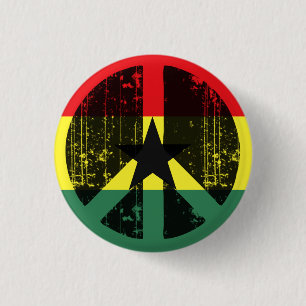Peace In Ghana 3 Cm Round Badge