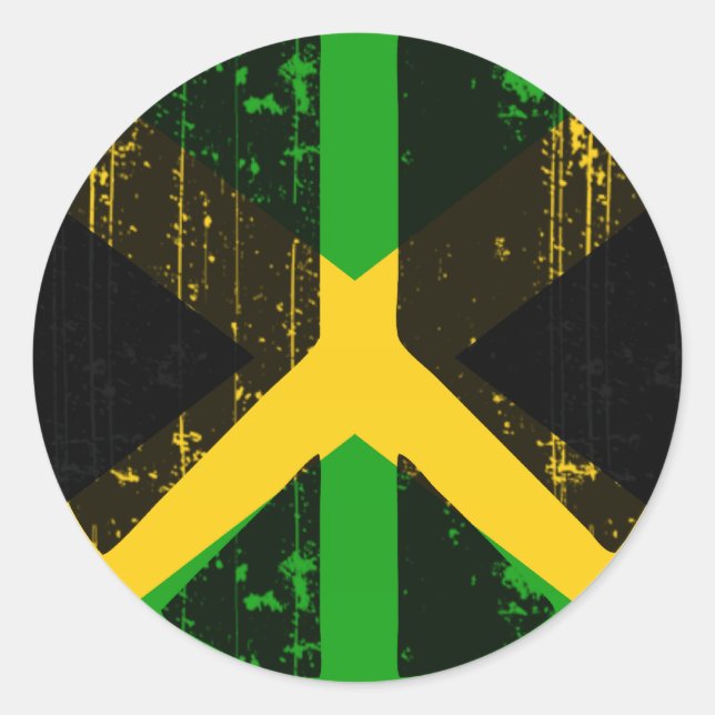 Peace In Jamaica Classic Round Sticker (Front)