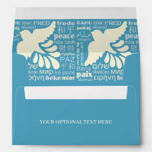 PEACE in languages custom text Envelope