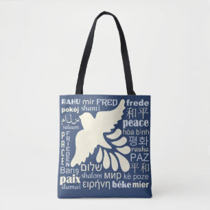PEACE in many languages bags