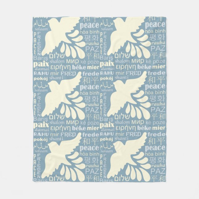 PEACE in many languages fleece blankets (Front)