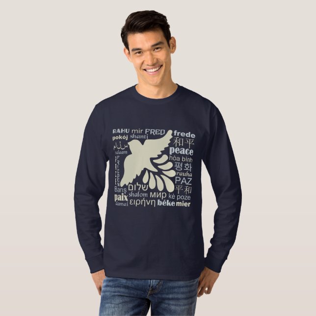 PEACE in many languages shirts & jackets (Front Full)