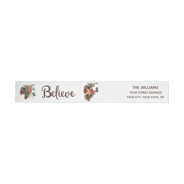 Peace in Nature Christmas Wrap Around Label (Individual)