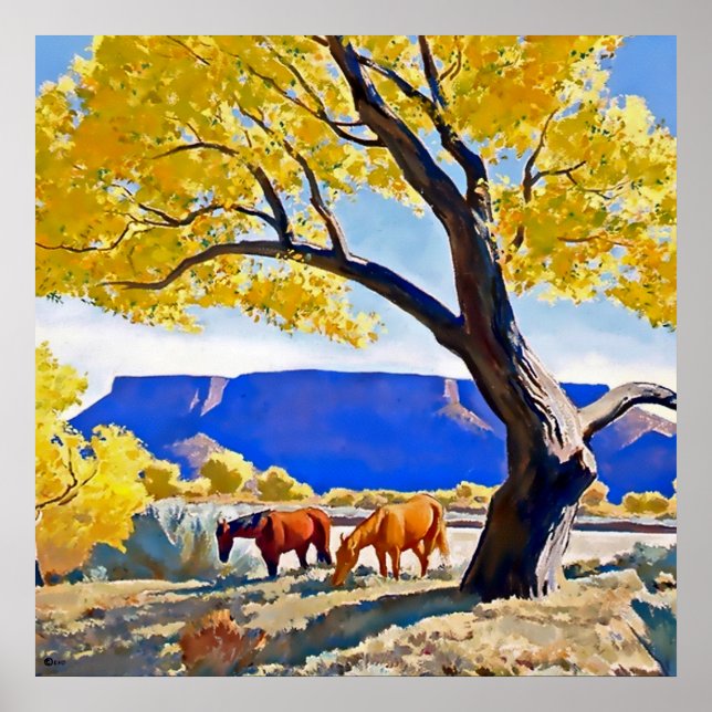 “Peace in October” by Maynard Dixon Poster (Front)