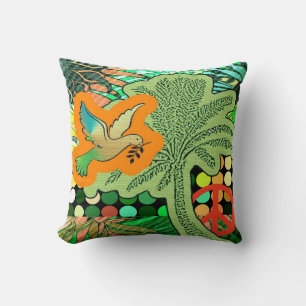 Peace in Paradise White Dove Cushion