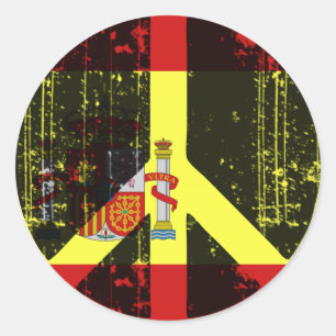 Peace In Spain Classic Round Sticker