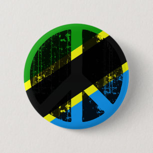 Peace In Tanzania 6 Cm Round Badge