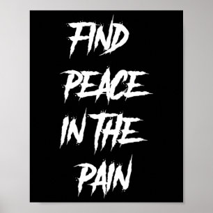 Peace In The Pain Mental Health Suicide Awareness Poster