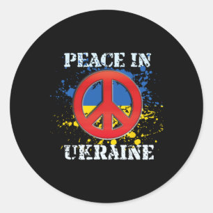 Peace In Ukraine Classic Round Sticker