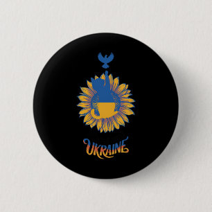 Peace In Ukraine Dove And Cat Stand With Ukraine Z 6 Cm Round Badge