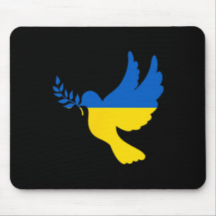 Peace In Ukraine Dove. Stand With Ukraine. Freedom Mouse Pad