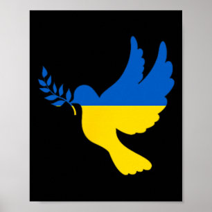 Peace In Ukraine Dove. Stand With Ukraine. Freedom Poster